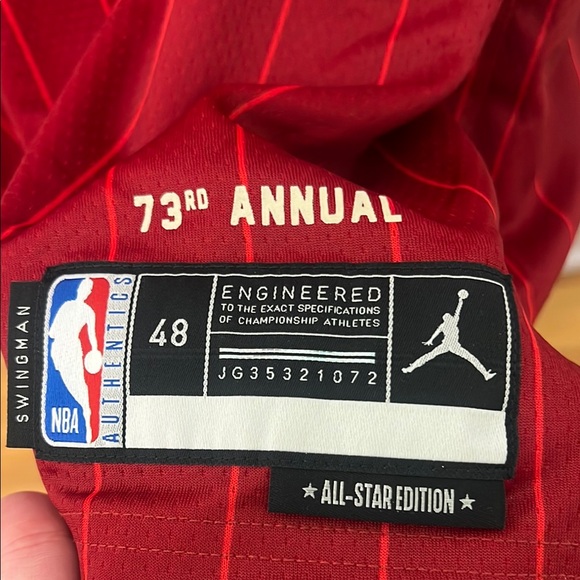 Red All-Star Basketball Jersey - Picture 5 of 11